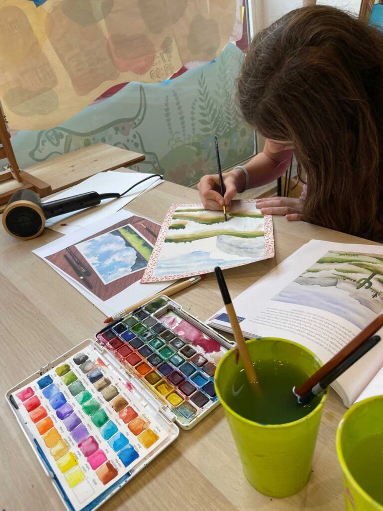Clase de acuarela para adultos en Pozuelo