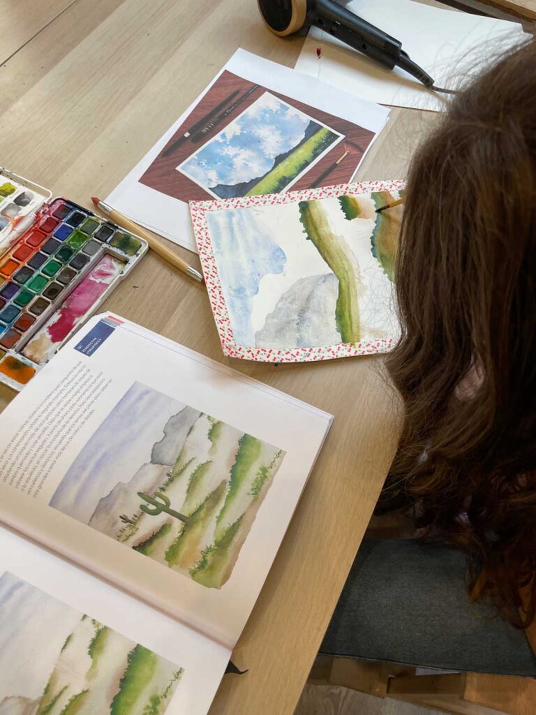 clases de acuarela pozuelo en arte dejando huella